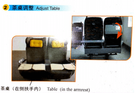 列車上的高鐵小桌板怎么打開(kāi)？無(wú)旋轉(zhuǎn)按鈕的那種